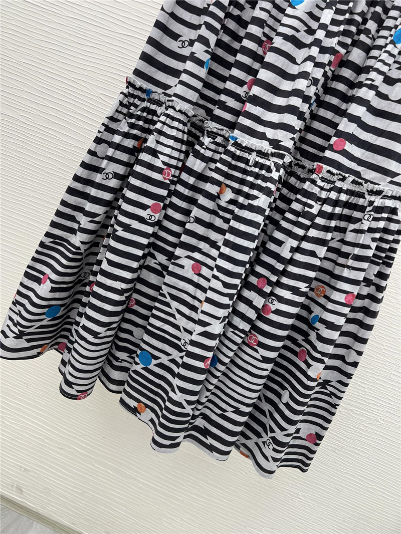 Ch**el colorful logo high waist skirt