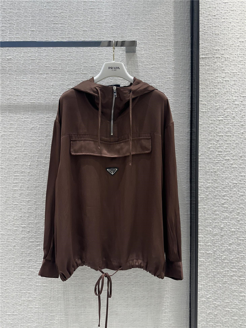 Pra*a brown acetate sweatshirt