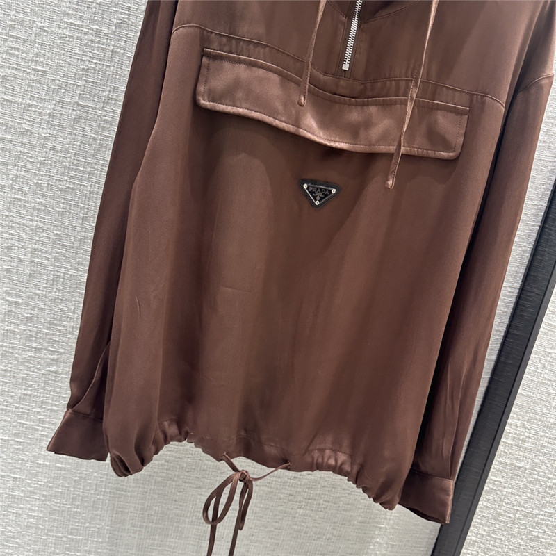 Pra*a brown acetate sweatshirt