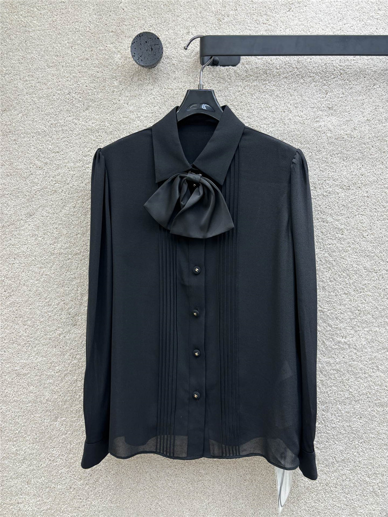 Ce1i*e black bow long sleeve shirt