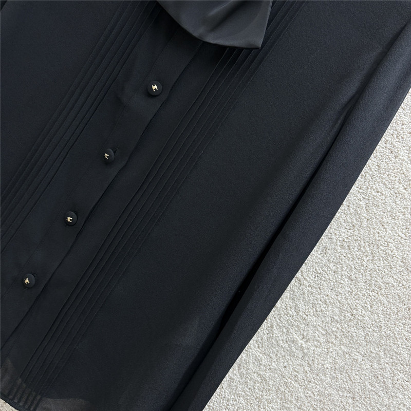 Ce1i*e black bow long sleeve shirt