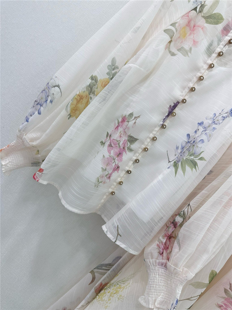 zimm printed top + oversized skirt set replica clothing