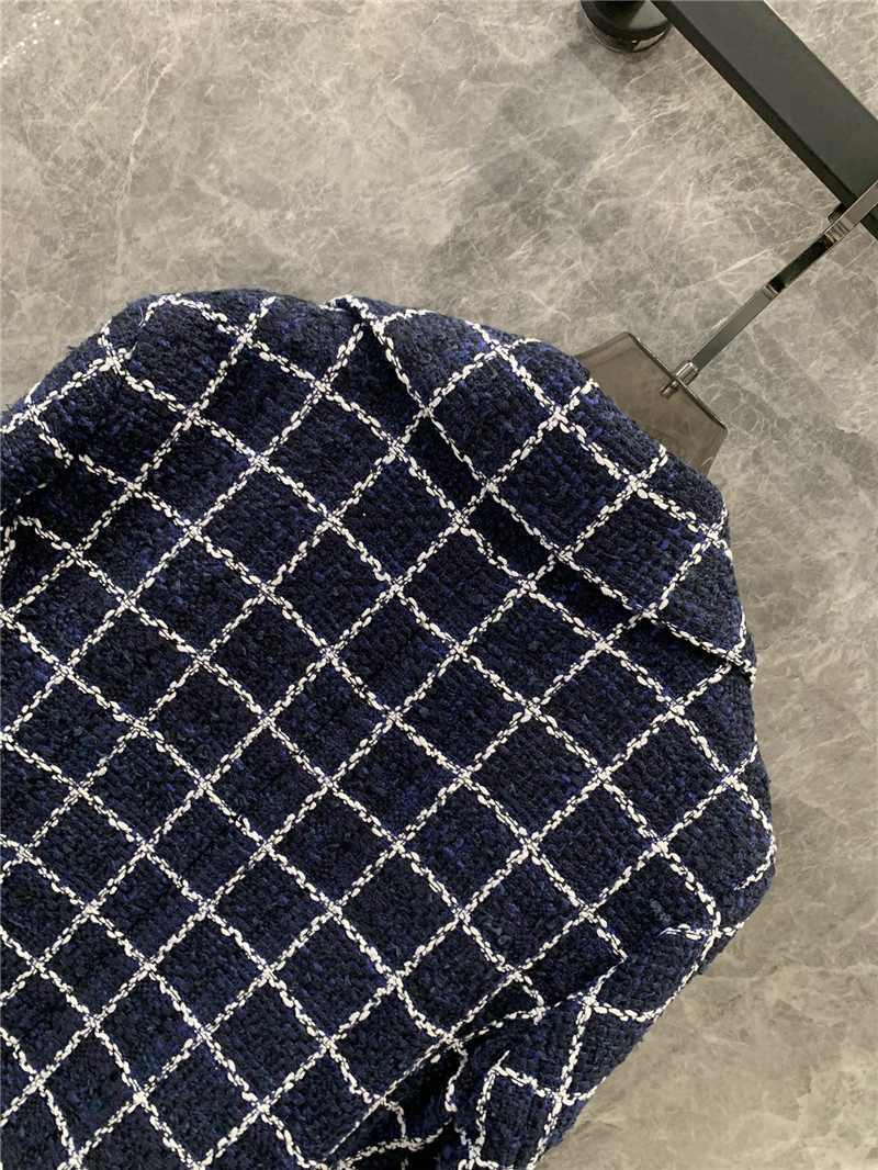 Ch**el tweed suit mid-length blazer replica designer clothes