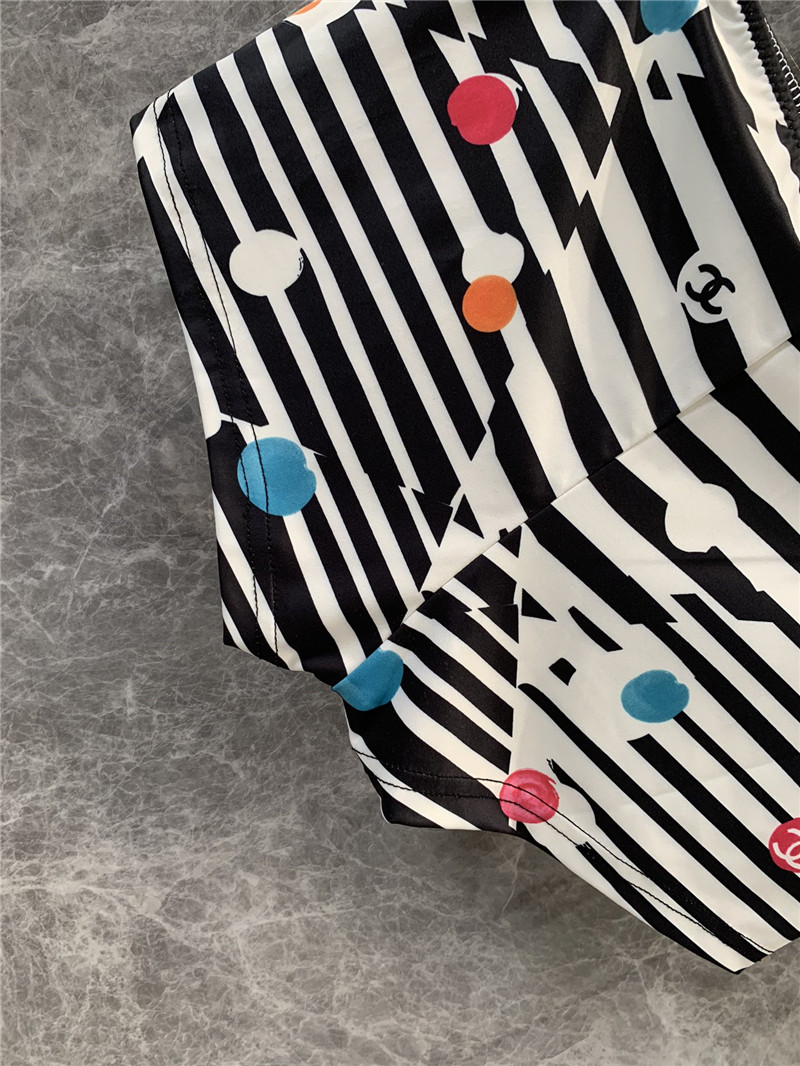 Ch**el printed vest + shorts swimsuit set replicas clothes