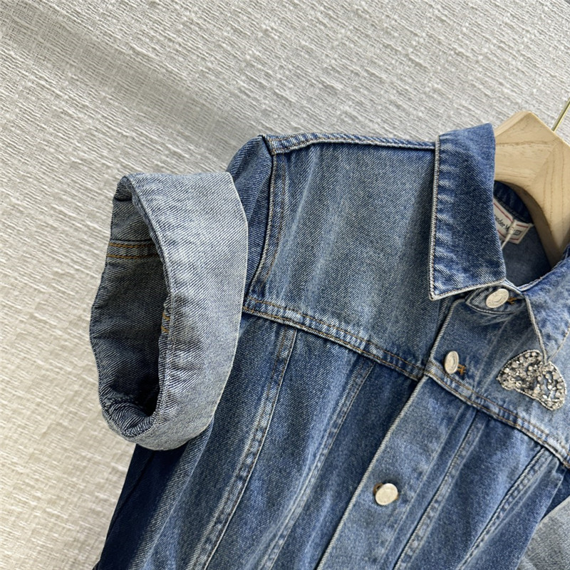 a1exa*der Mcqv*en roll sleeve denim dress replicas clothes