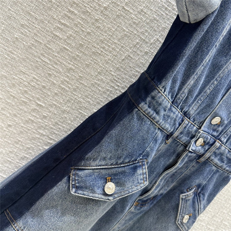 a1exa*der Mcqv*en roll sleeve denim dress replicas clothes