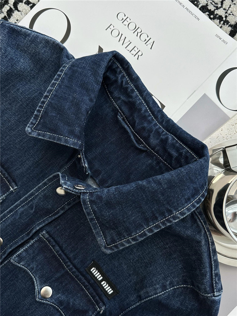 M1um1u new denim jacket replica clothing sites