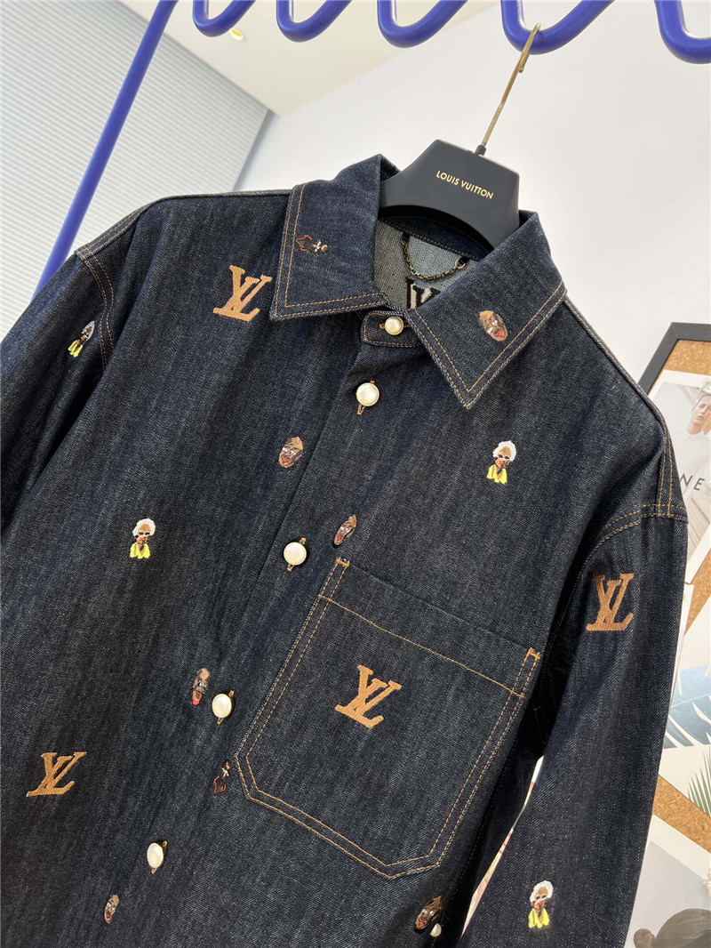 louis vuitton LV new denim jacket replica clothes