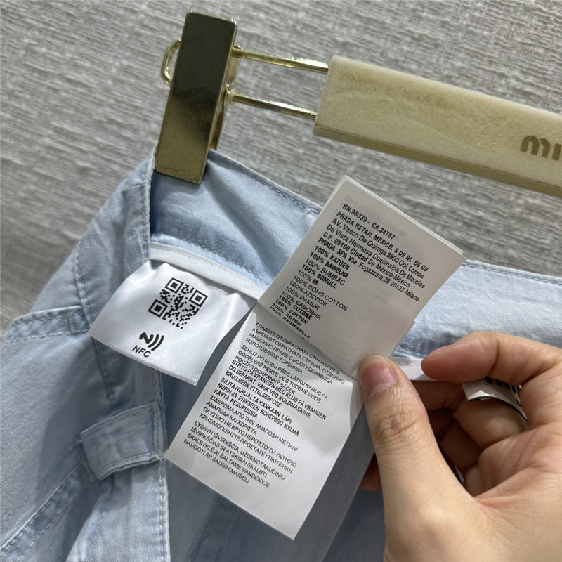 M1um1u denim pleated skirt replica d&g clothing