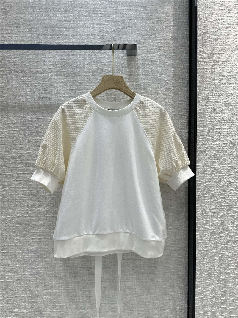Moncler puff sleeve patchwork short sleeve T-shirt replicas clothes