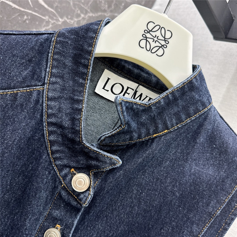 L0ew* vintage washed denim dress replica designer clothes