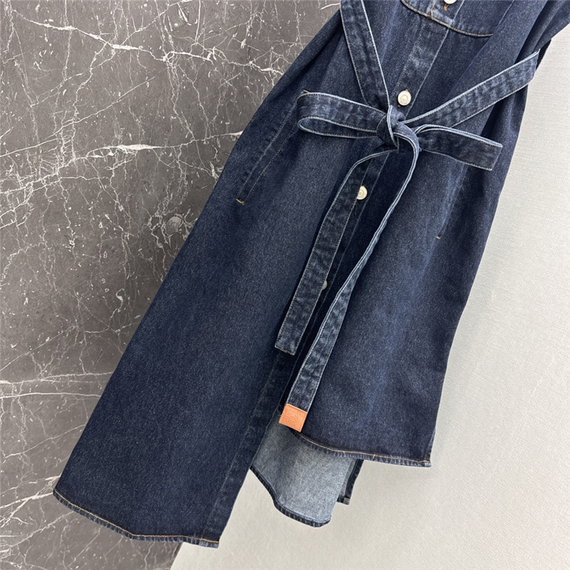 L0ew* vintage washed denim dress replica designer clothes