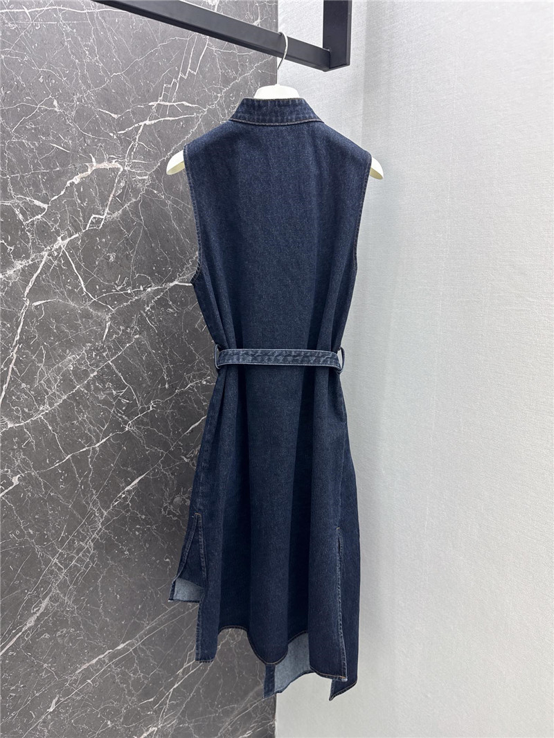 L0ew* vintage washed denim dress replica designer clothes