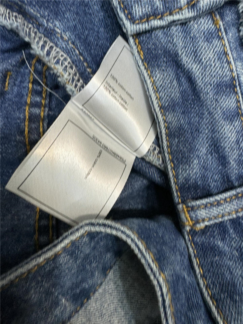 Ch**el fringed high waist denim shorts replica clothing