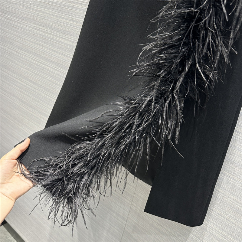 Pra*a feather slit skirt replica d&g clothing