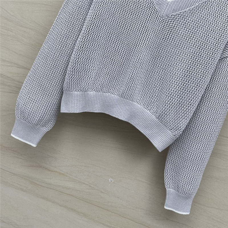 BC hollow V-neck long-sleeved top replica clothes