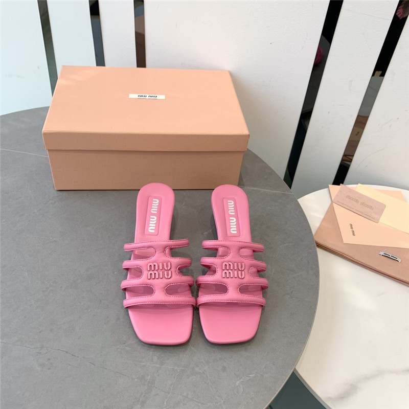 M1um1u hollow octopus low heel sandals replica shoes