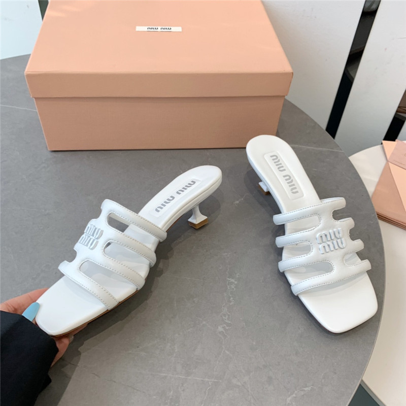 M1um1u hollow octopus low heel sandals replica shoes