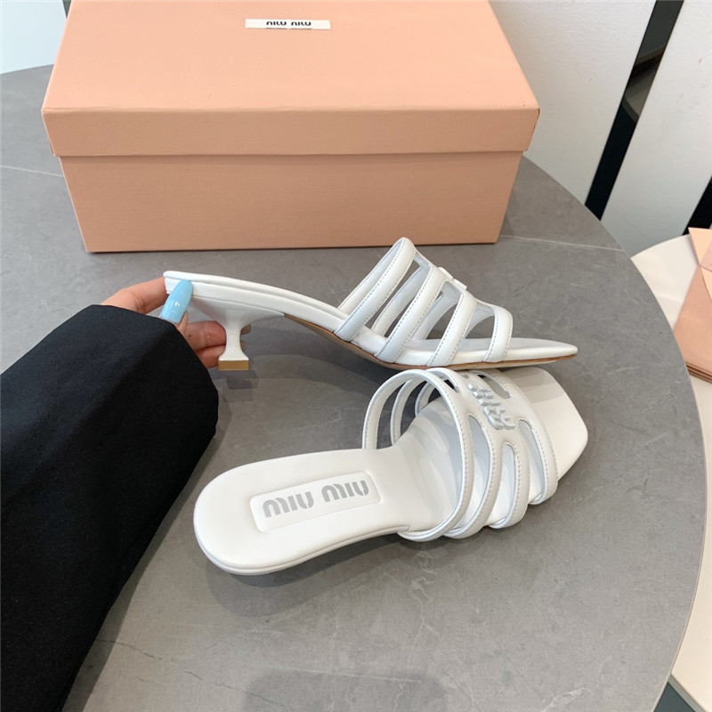 M1um1u hollow octopus low heel sandals replica shoes