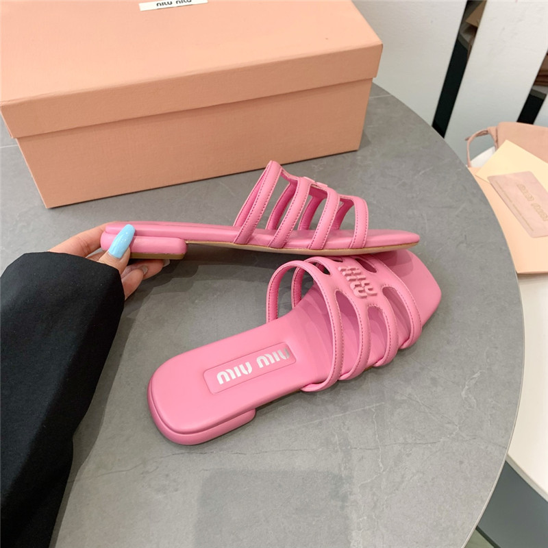 M1um1u hollow octopus low heel sandals replica shoes