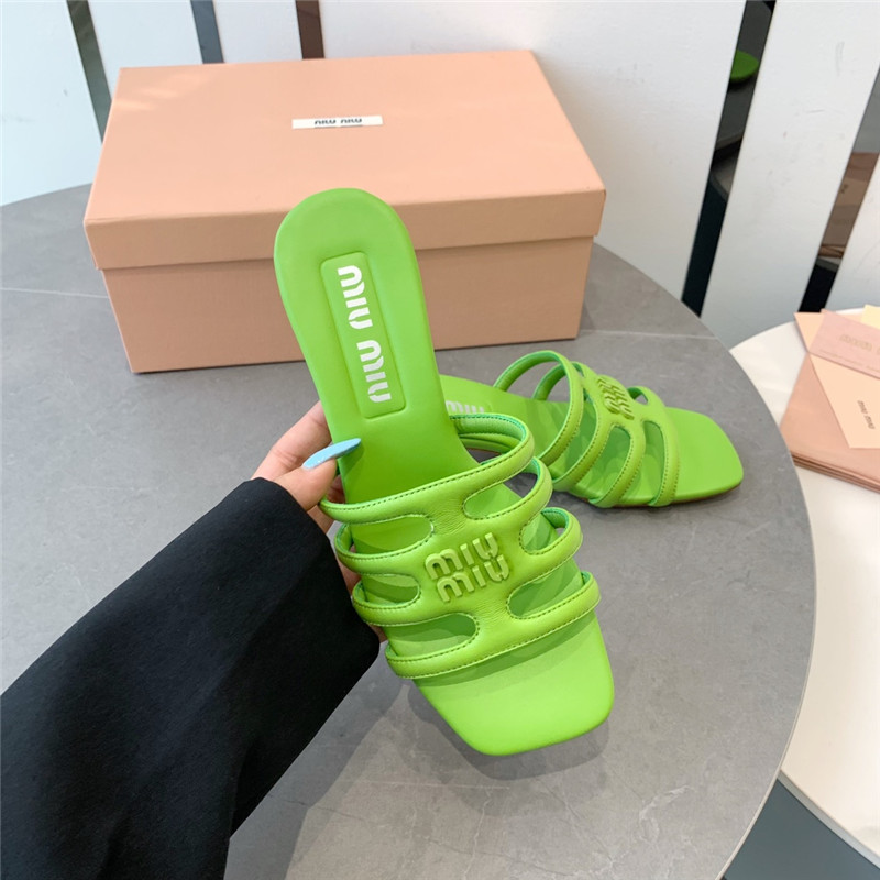 M1um1u hollow octopus low heel sandals replica shoes