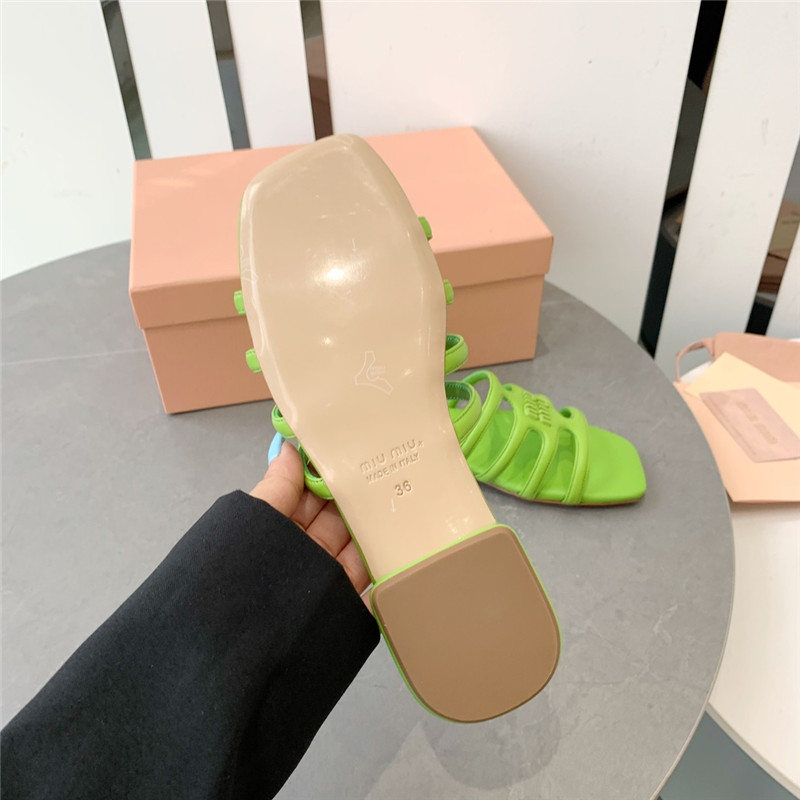 M1um1u hollow octopus low heel sandals replica shoes