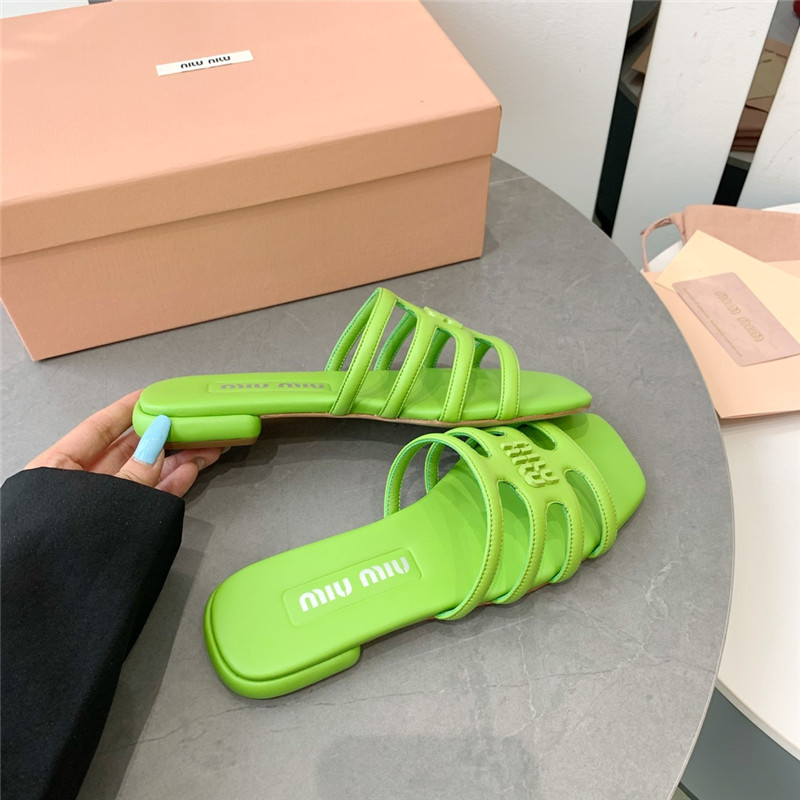 M1um1u hollow octopus low heel sandals replica shoes