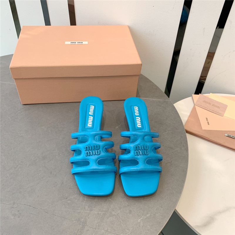 M1um1u hollow octopus low heel sandals replica shoes