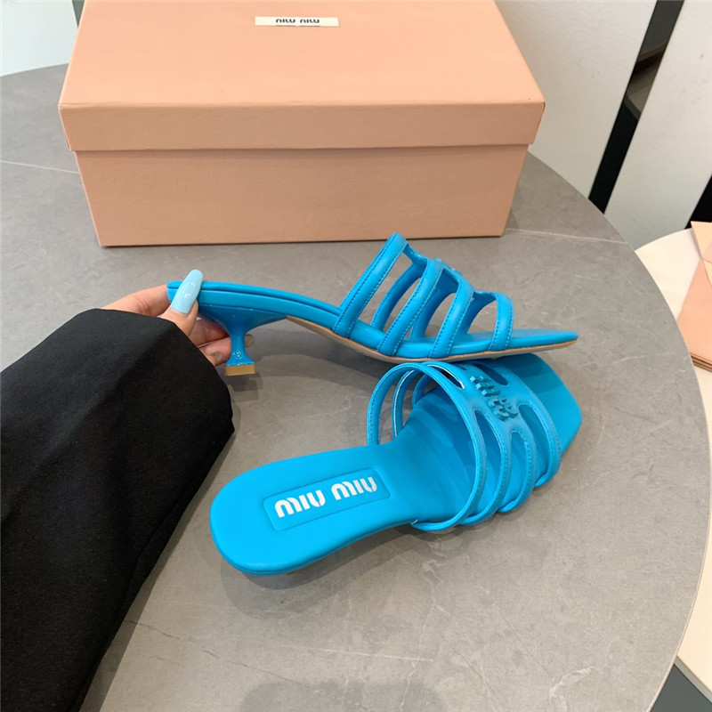 M1um1u hollow octopus low heel sandals replica shoes