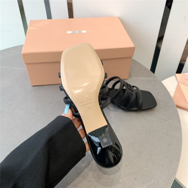 M1um1u hollow octopus low heel sandals replica shoes