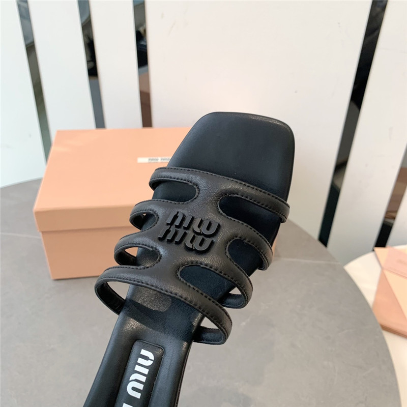 M1um1u hollow octopus low heel sandals replica shoes