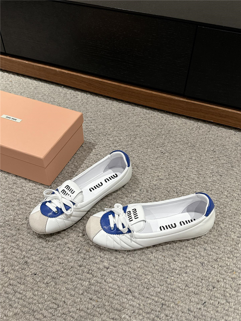 M1um1u flat bun shoes replica shoes