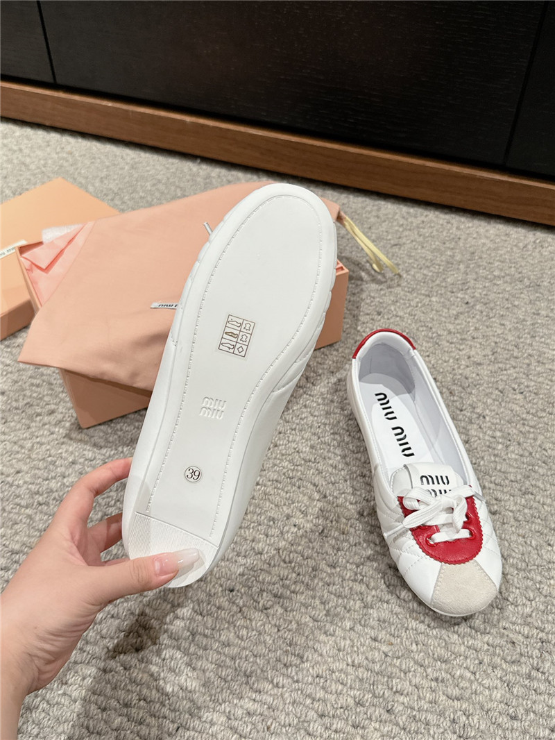 M1um1u flat bun shoes replica shoes