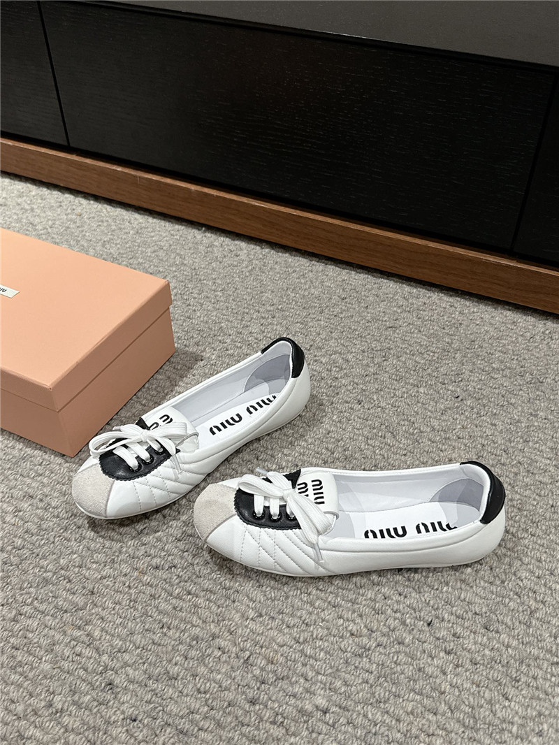 M1um1u flat bun shoes replica shoes