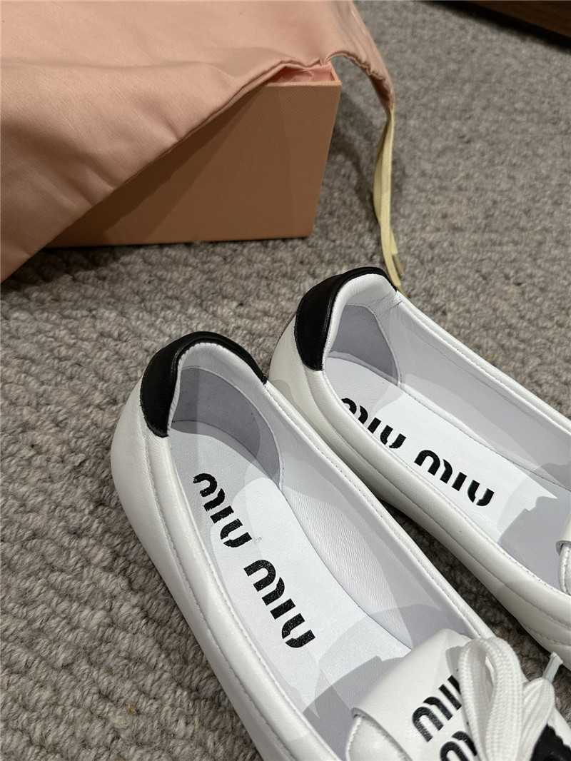 M1um1u flat bun shoes replica shoes