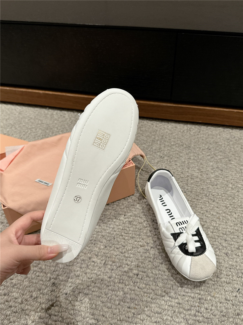 M1um1u flat bun shoes replica shoes