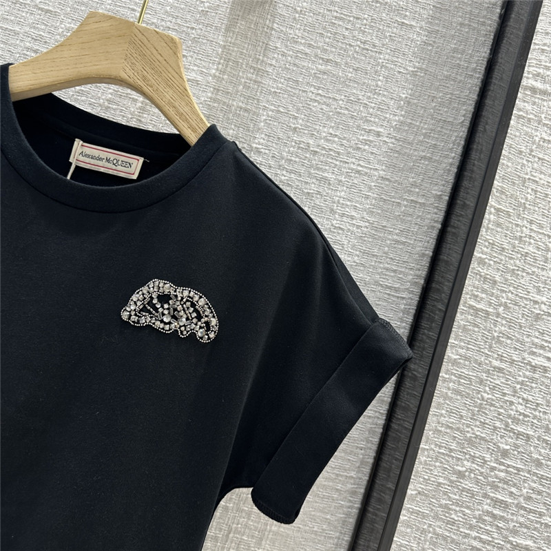 a1exa*der Mcqv*en black nylon patchwork dress replica clothing