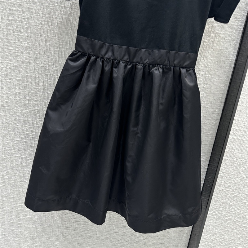 a1exa*der Mcqv*en black nylon patchwork dress replica clothing