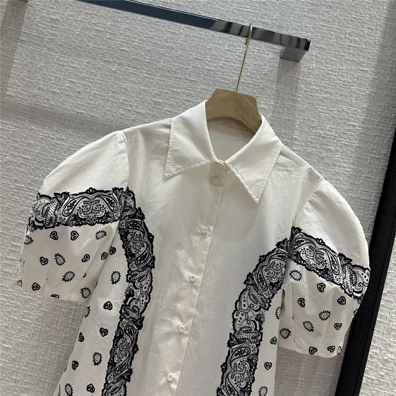 Chloé paisley print short-sleeved shirt replica designer clothes