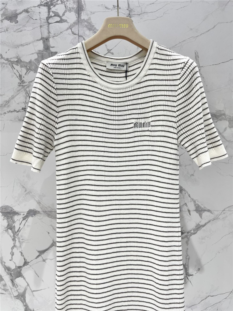 M1um1u knitted short-sleeved dress replica clothes