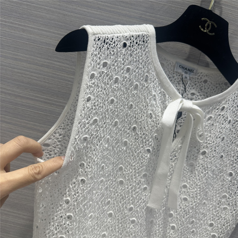 Ch**el hollow woven vest dress replica d&g clothing