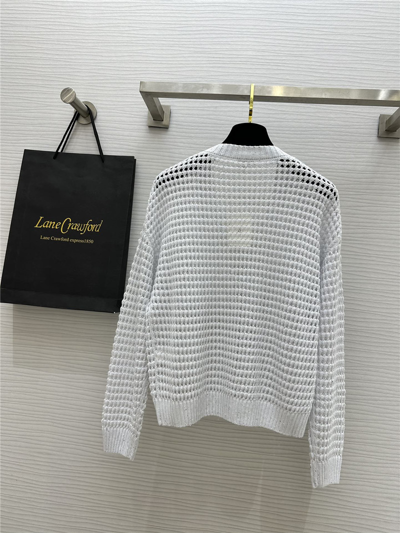 BC Hollow Linen Knitted Cardigan White