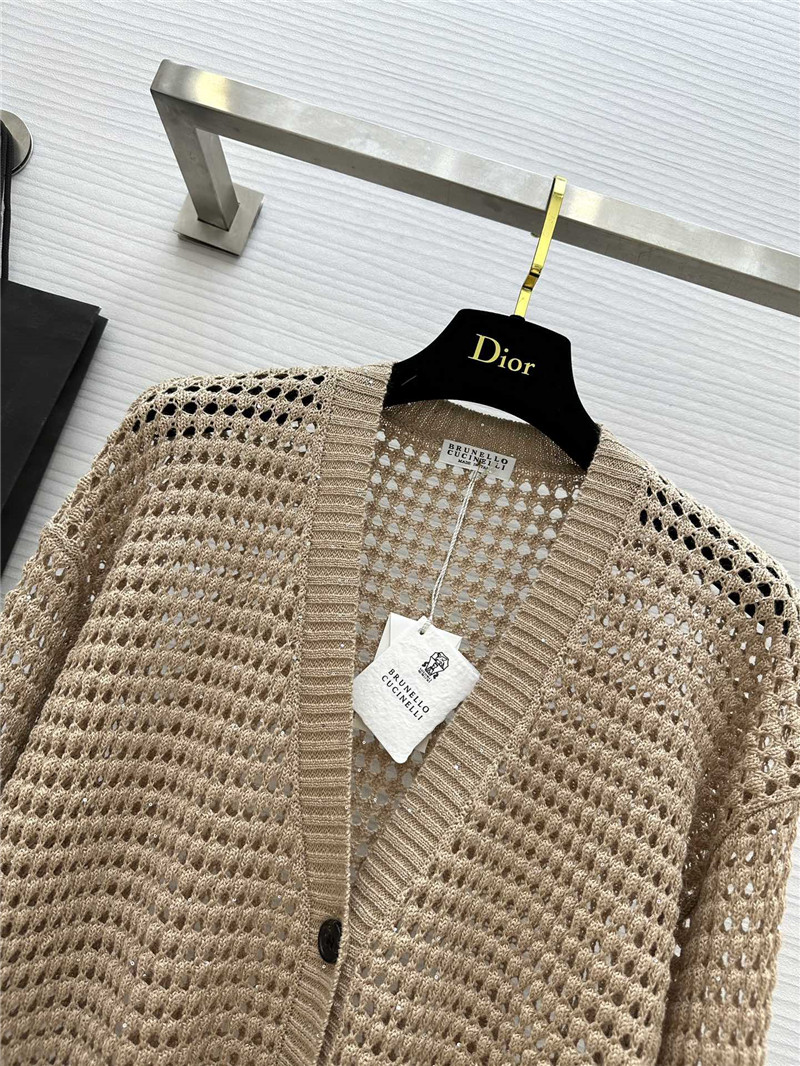 BC Hollow Linen Knitted Cardigan Beige