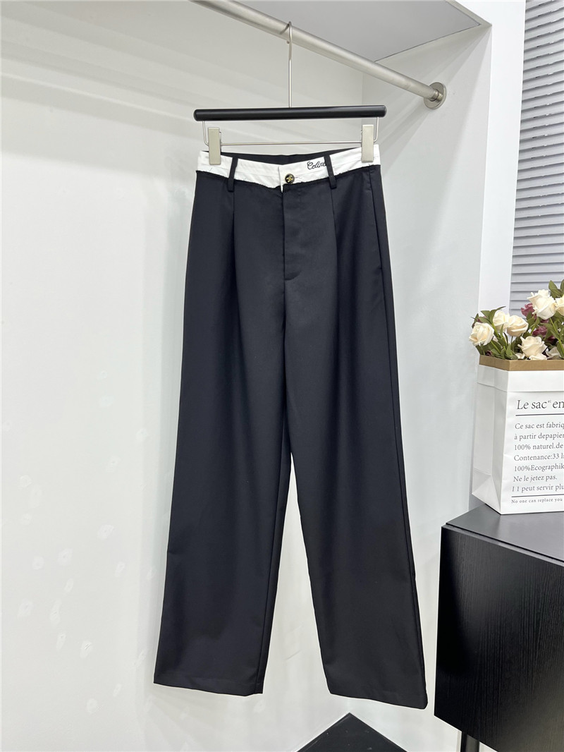 Ce1i*e contrast waistline casual pants replica clothing sites