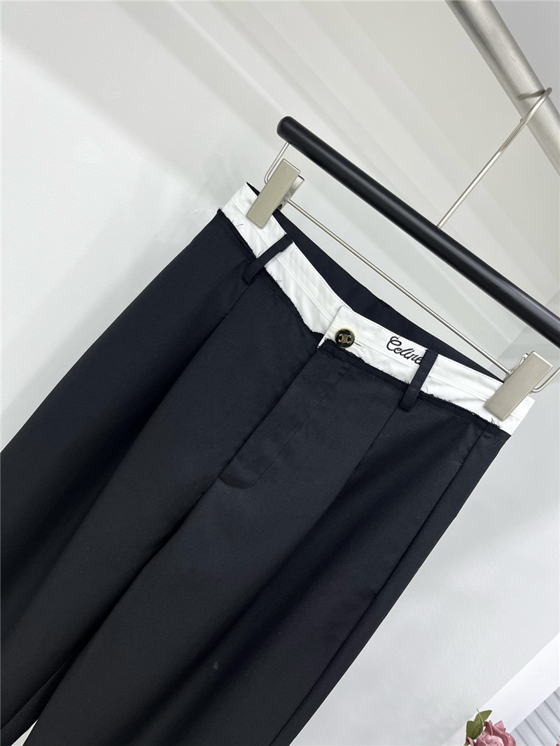 Ce1i*e contrast waistline casual pants replica clothing sites