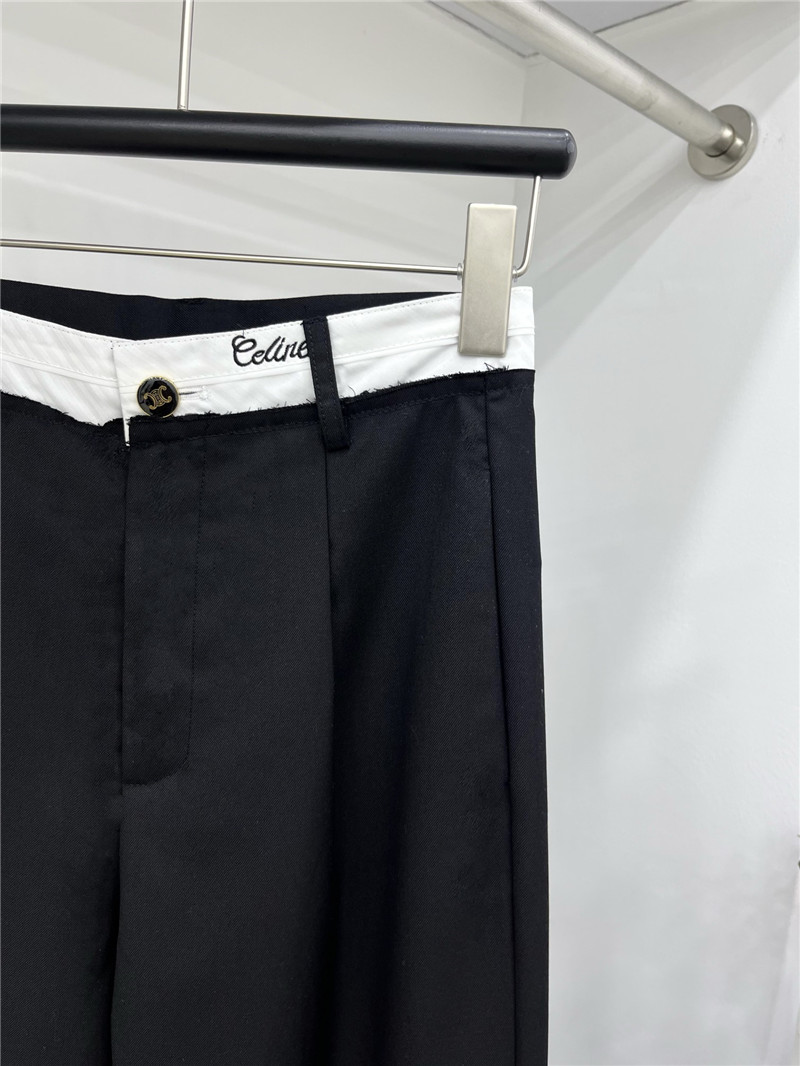 Ce1i*e contrast waistline casual pants replica clothing sites