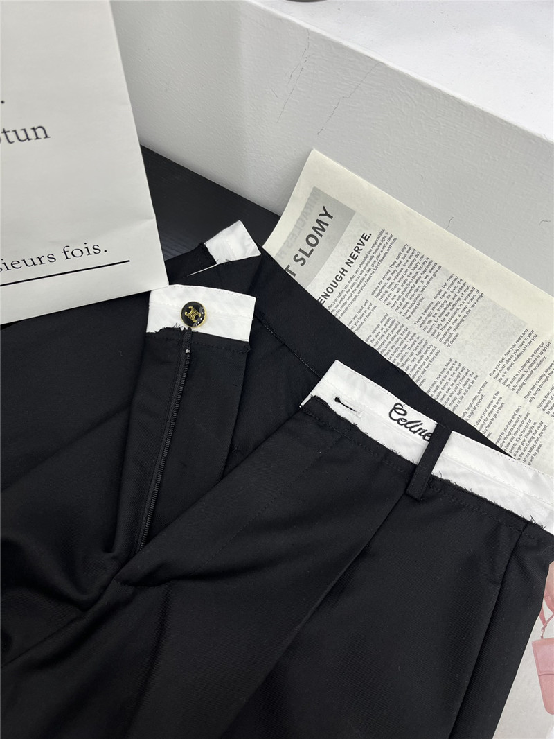 Ce1i*e contrast waistline casual pants replica clothing sites