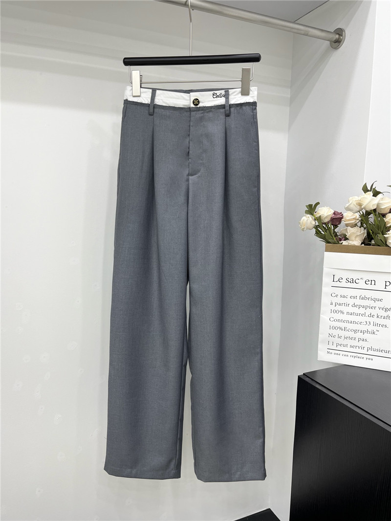 Ce1i*e contrast waistline casual pants replica clothing sites