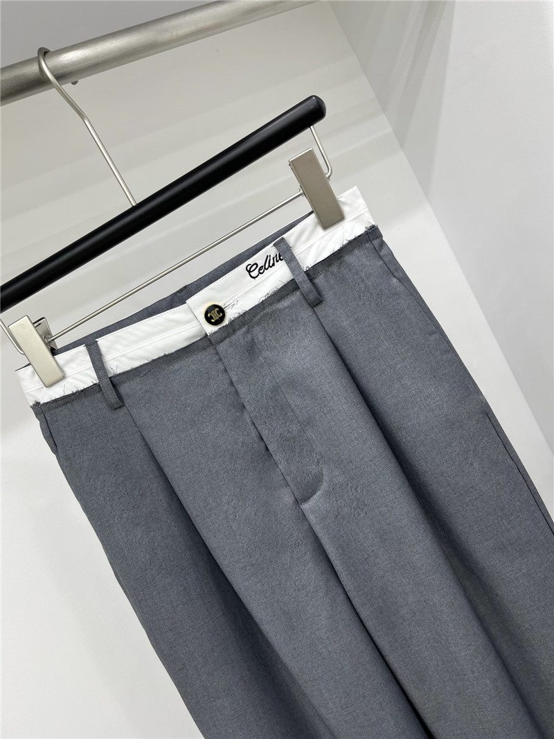 Ce1i*e contrast waistline casual pants replica clothing sites