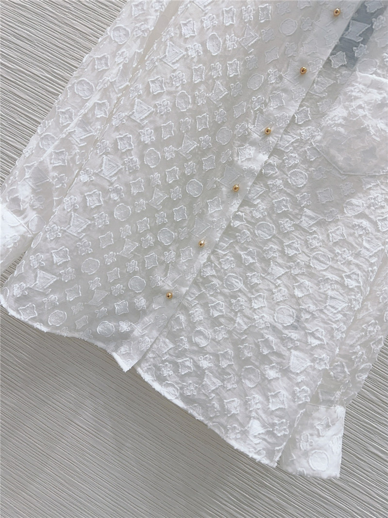 l0vis Vvtt0n lv semi-see-through shirt replicas clothes